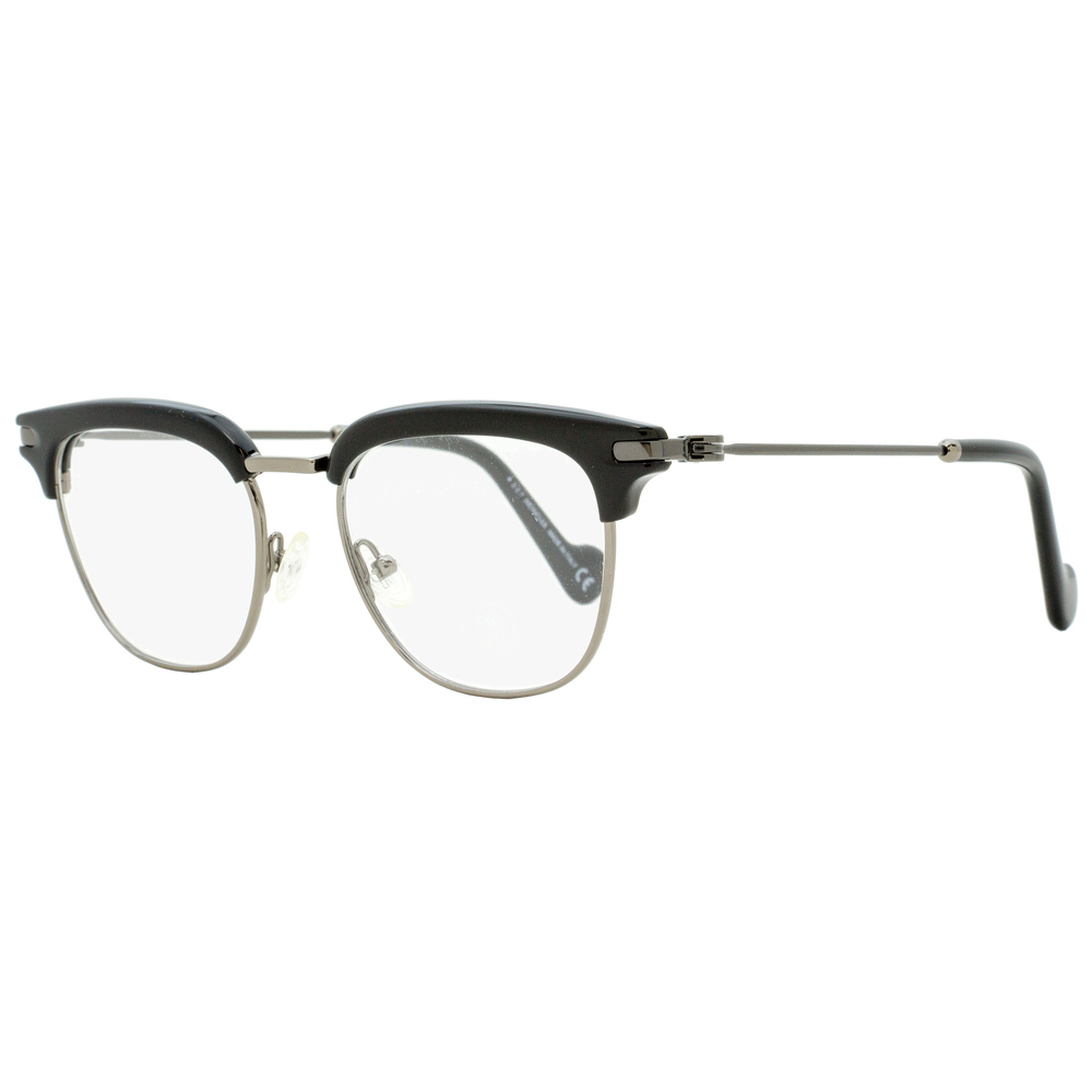 Moncler Square Eyeglasses ML5021 001 Black/Gunmetal 49mm 5021